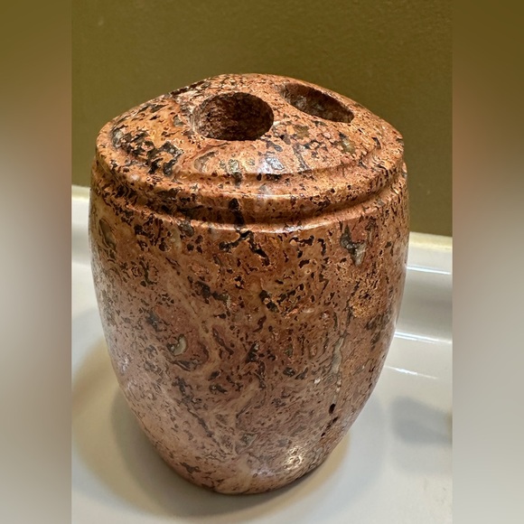 Waterstone Genuine Marble Toothbrush Holder - Picture 2 of 5